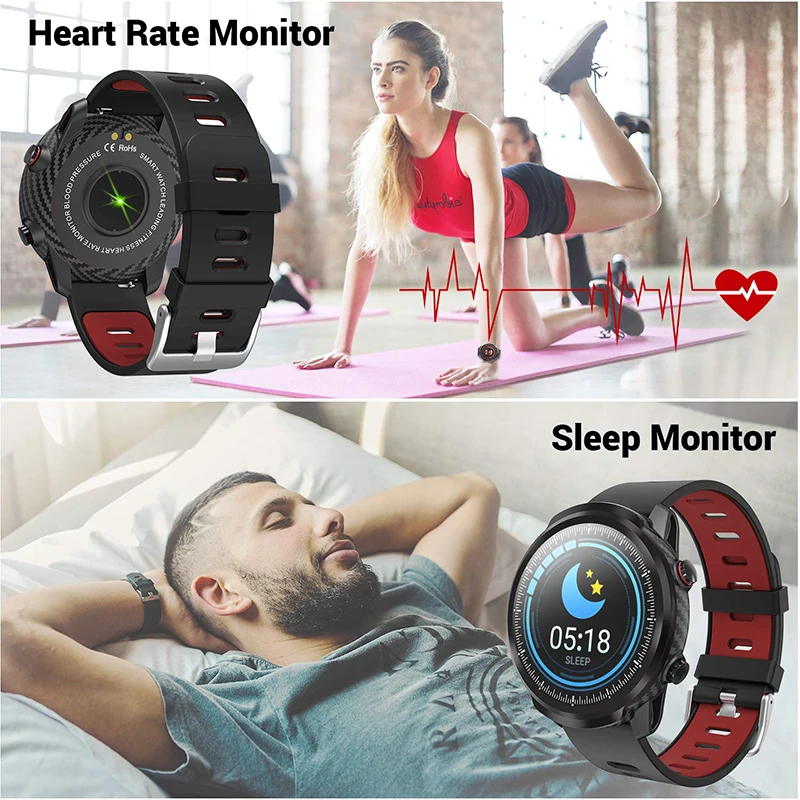 NOVO L3 Poln na dotik Pametno Gledati Moški Ženske Športna Fitnes Tracker Srčnega utripa Več Šport Način Smartwatch za IOS Android