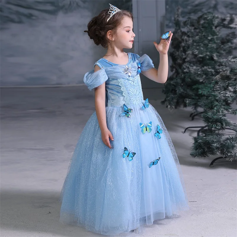 Novo leto 2020 Dekleta Cosplay Princesa Obleko Maturantski Večerne Obleke za Dekleta Božič Halloween Party Otroci Oblačila