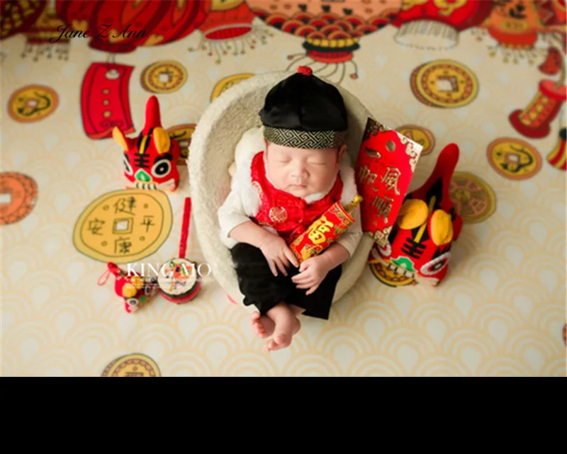 Novo Leto Rojstva tiger glavo klobuk Kitajski Pomlad praznično krpo, otroška fotografija prop temo kreativne kostum studio za fotografiranje rekviziti