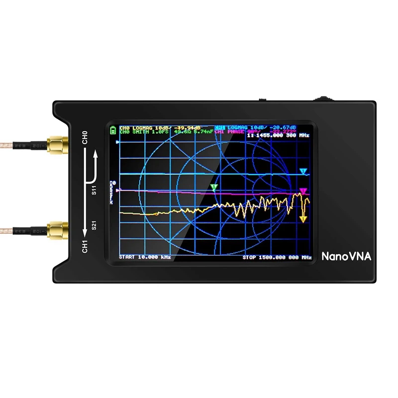 Novo NanoVNA-H4 4 Palčni LCD-Zaslon 50KHz-1,5 GHz VNA HF VHF UHF UV Vektorski Analizator Omrežja Antena Analyzer
