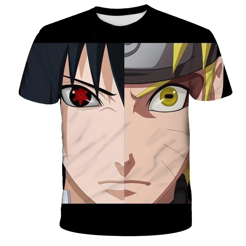 Novo Naruto T Shirt Fant 3D Tiskanih Priložnostne Vrhovi Fant Dekleta Hip Hop Ulične Oblačila Za Najstnike Kratek Rokav Poliester 4-14Y