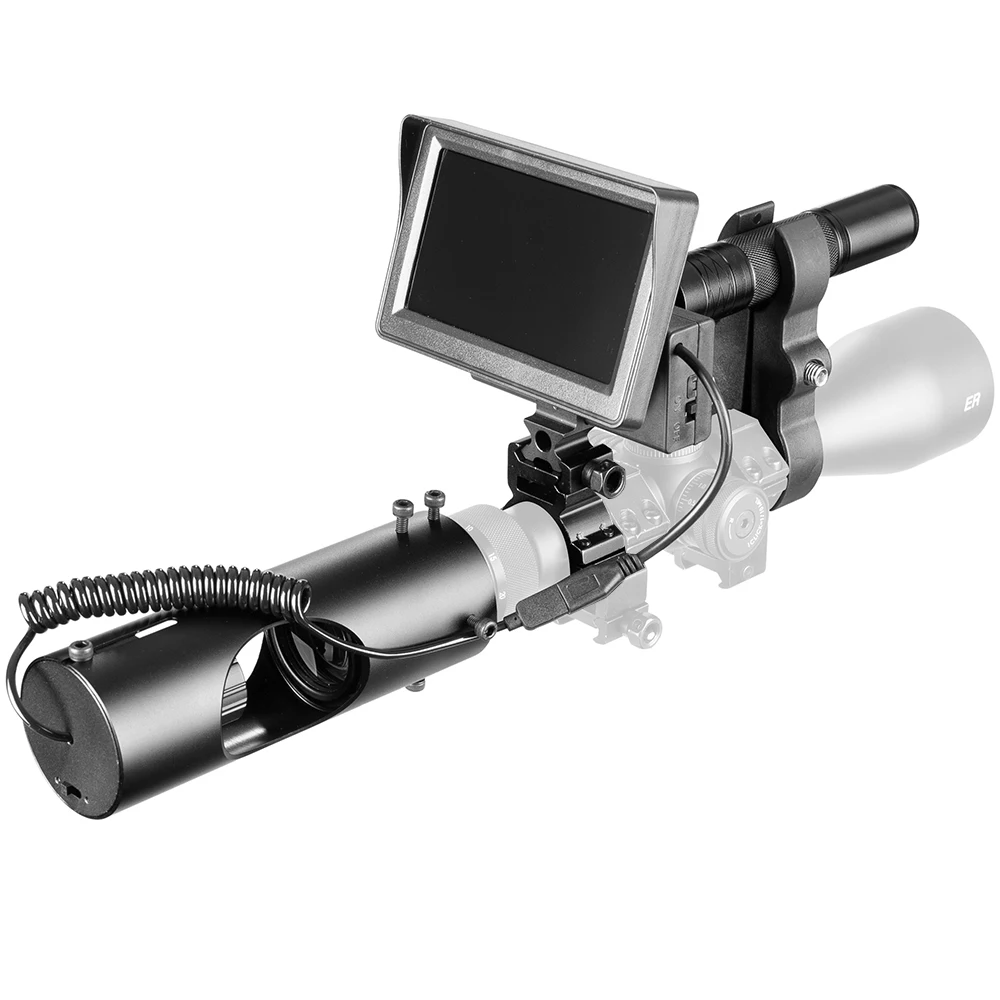 Novo Nočno Vizijo Riflescope Lov na Prostem Obsegov Optike Pogled Taktično Dan Nočni Način Digitalni Infrardeči Monitor Fill light