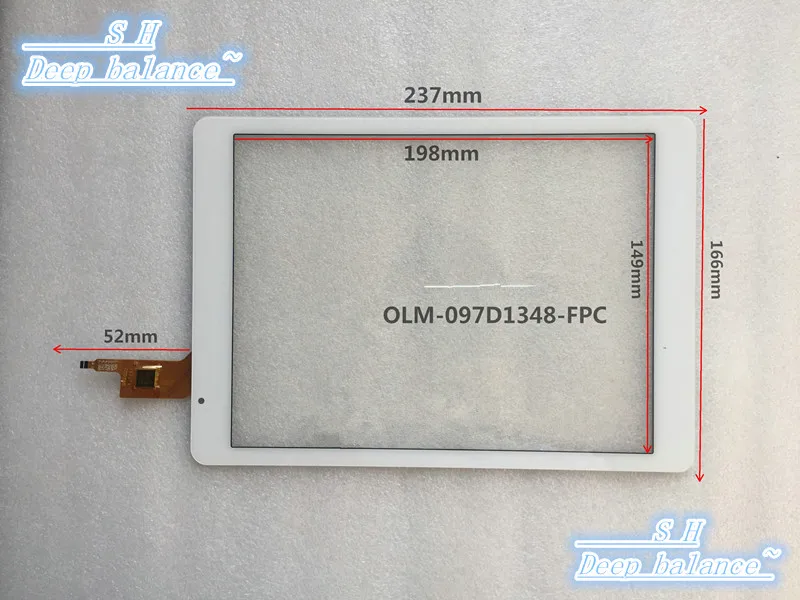 Novo OLM-097D1348-FPC Digitalna Steklena Plošča za 9.7 palčni Tajvan Moč TeclastX X98 3G Plus zaslon na Dotik