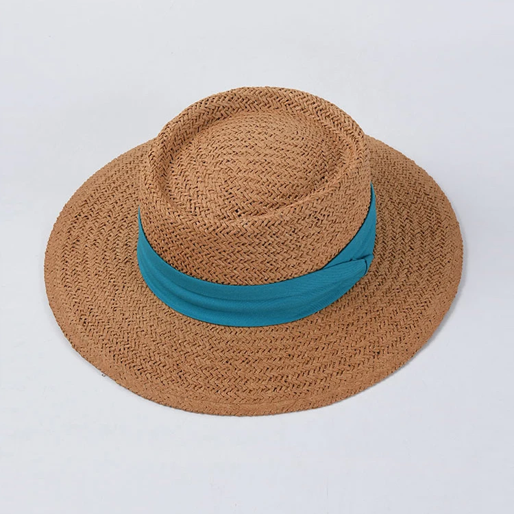 Novo poletno sonce klobuk dame moda dekle slamnik trak lok plaži klobuk priložnostne travo ravno top panamski klobuk kosti ženska vizir skp