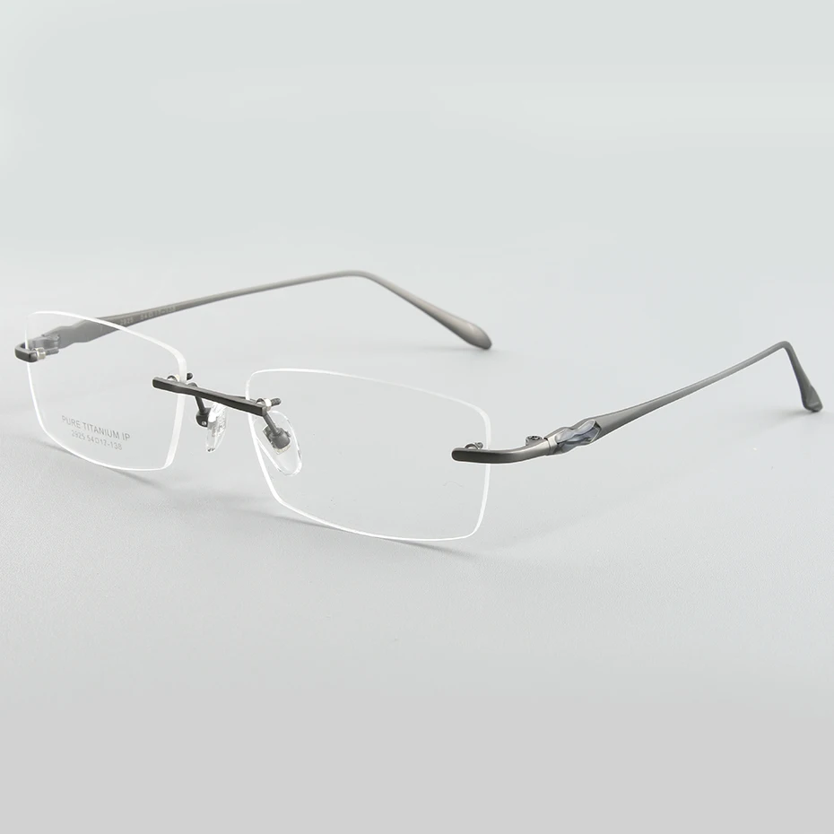 Novo prispeli kakovosti Čistega titana vroče prodaje Rimless Očala Okvir Optičnega Modni Očala na Recept Očala Okvir #2925