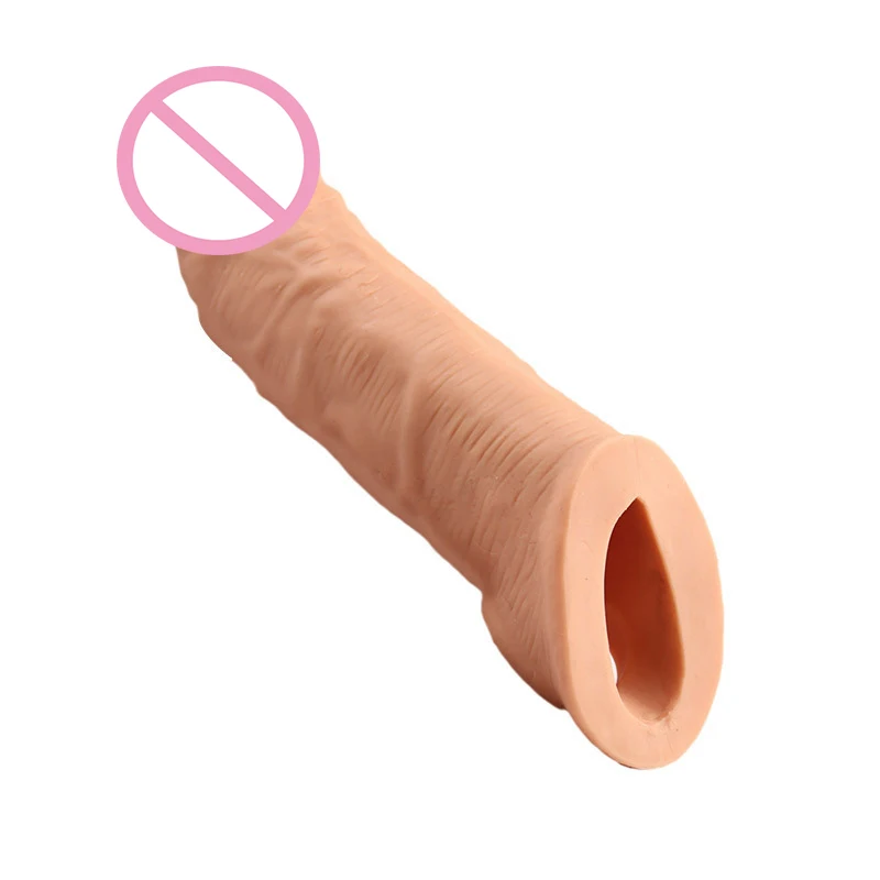 Novo Realističen Dildo Penis Rokavi Za Enkratno Uporabo Kondoma Zamudo Izliv Spolnih Igrač Za Moške Penis Extender Širitve Rokavi