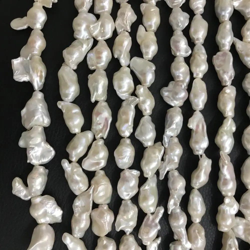NOVO sladkovodnih biserov AA prerojeni keshi baročno bela naravo 15