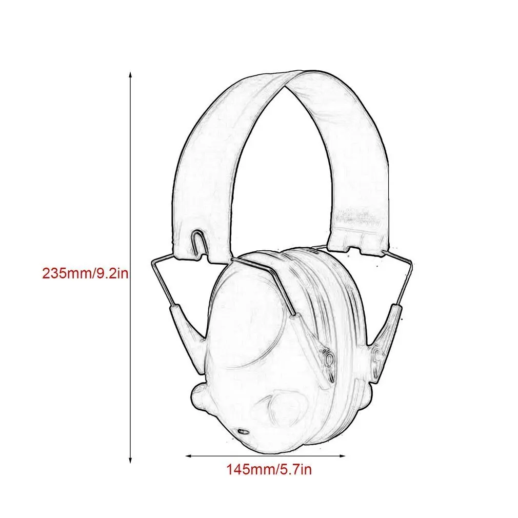 Novo TAC 6S Anti-Hrup Audio Slušalke Taktično Streljanje Slušalke Mehko Oblazinjeni Elektronski Earmuff za Šport Lov Glasbeni Trgovini
