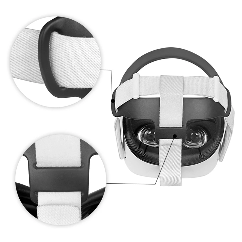Novo TPU VR Čelada Glavo Trak, Pena Tipke za oculus Quest 2 VR Slušalke Glavo