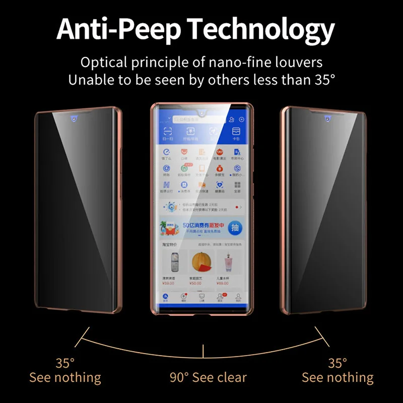 Novo Trmast Kick Stojalo Anti-Spy Magnetni Stekla 360°Polno Kritje Za Samsung Galaxy Note 20 Ultra 2021