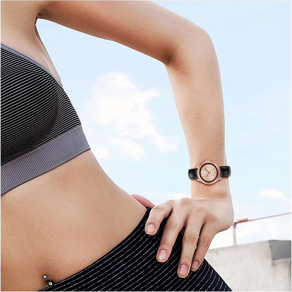 Novo Usnje Watchband Krokodil Vzorec 20 mm, Trak za Samsung Galaxy Watch 42mm Razredi Zamenjava Zapestnica Trak Pasu Ženske Moški