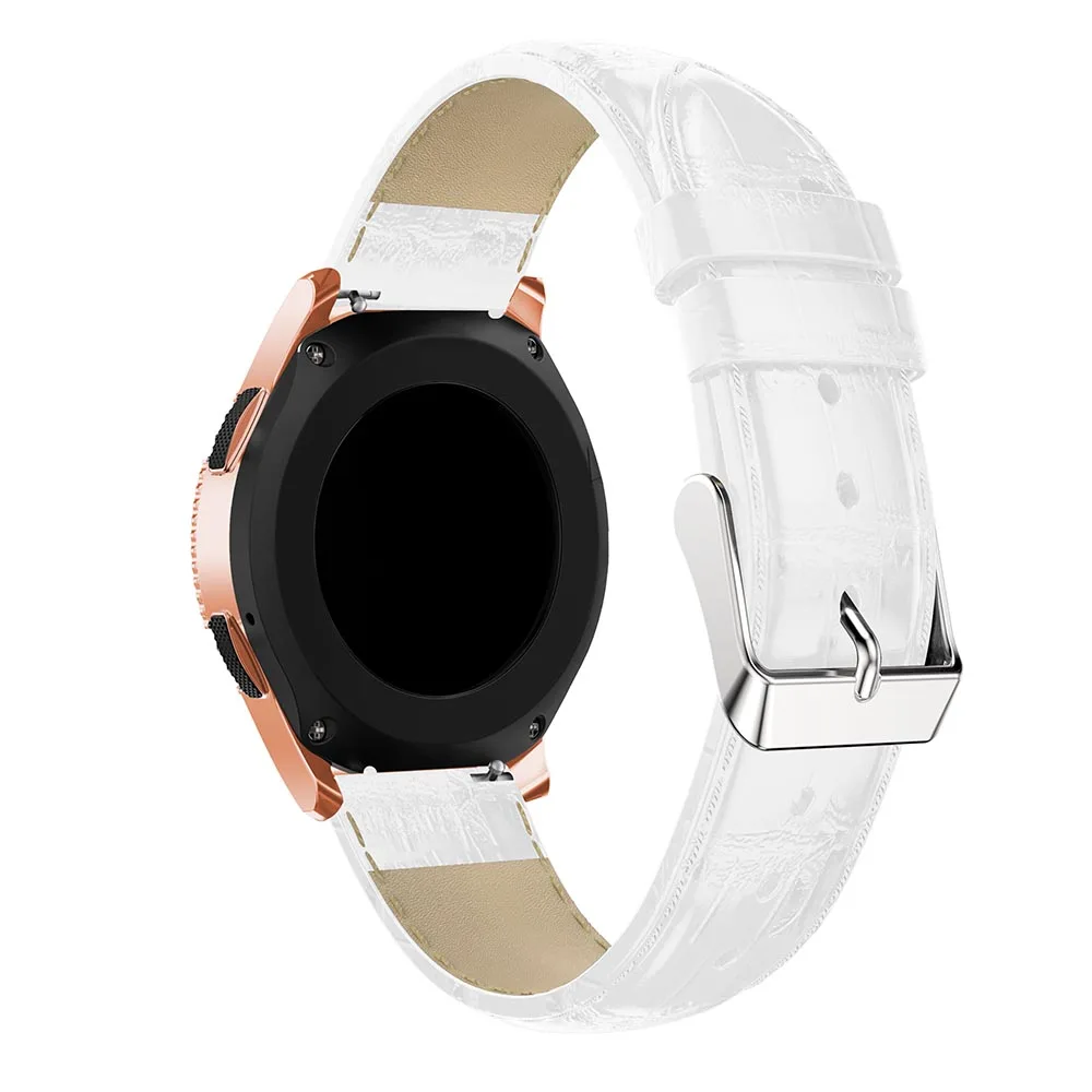 Novo Usnje Watchband Krokodil Vzorec 20 mm, Trak za Samsung Galaxy Watch 42mm Razredi Zamenjava Zapestnica Trak Pasu Ženske Moški