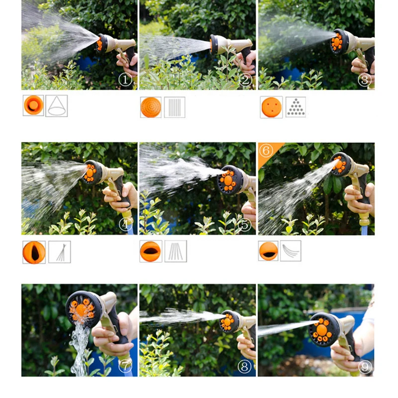 Novo Visoko-Tlačne Vode Spray Pištolo Avto Pranje Cev Spray Steklenico Vrt Zalivanje Sprinkler Sprinkler Čiščenje Vode Pištolo