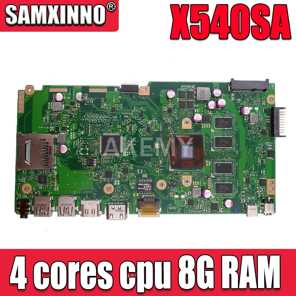 NOVO X540SA laptop mainboard 4 cpu jedra 8G RAM REV 2.0 Za Asus X540 X540S X540SA X540SAA prenosni računalnik z matično ploščo Test ok