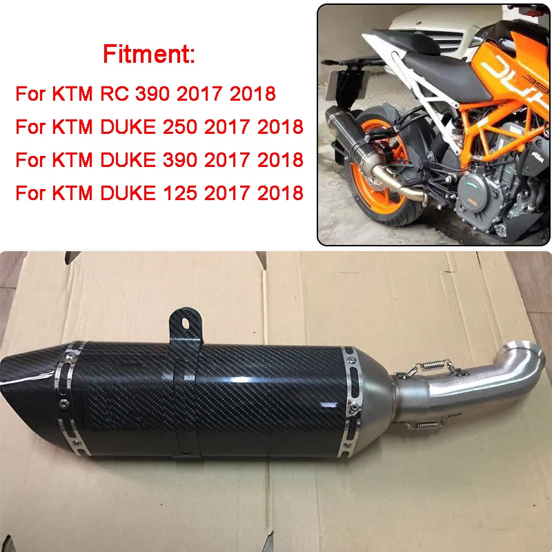 Novo Za KTM 2017 2018 VOJVODA 390 250 125 Duke RC 390 RC390 motorno kolo Moto Izpušni Glušnik Sredi Sredini Cevi Slip-on