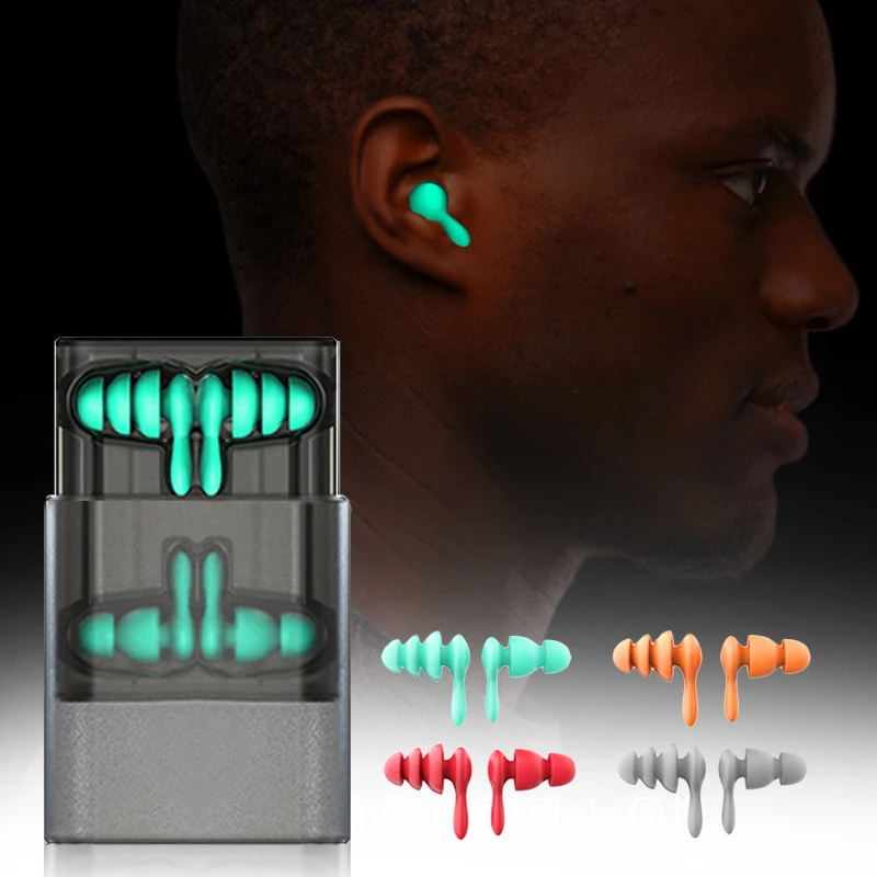 Novo Zamenljive Opreme Za Varovanje Spalna Mehki Silikonski+Goba Ušesni Čepi Anti-Hrup Izolirani Plug Za Potovanja Spanja In Anti-Smrčanje