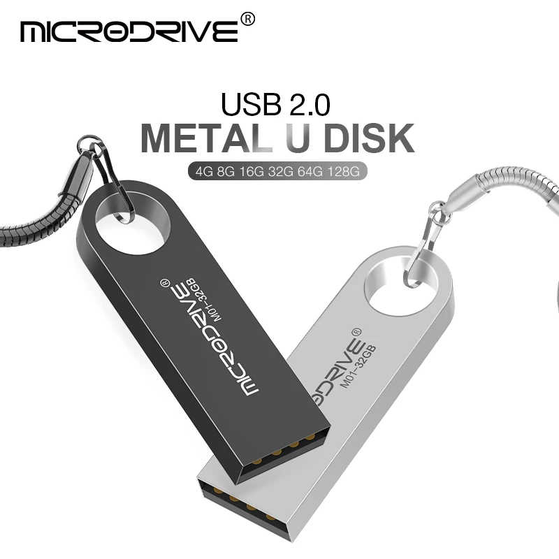 Novo Zasnovo, Visoko Kakovostne Kovine USB 2.0 memoria pendrive 64GB/32GB/16GB/8GB/4GB usb flash drive, pomnilniško kartico memory stick Pisane U disk