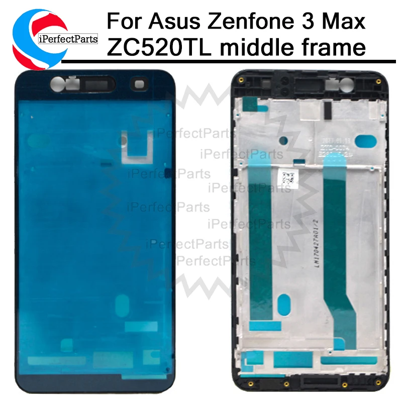 Novo Črno BELO ZLATO Sredino Okvirja Zamenjava Za Asus Zenfone 3 Max ZC520TL X008D Brezplačna dostava+orodja