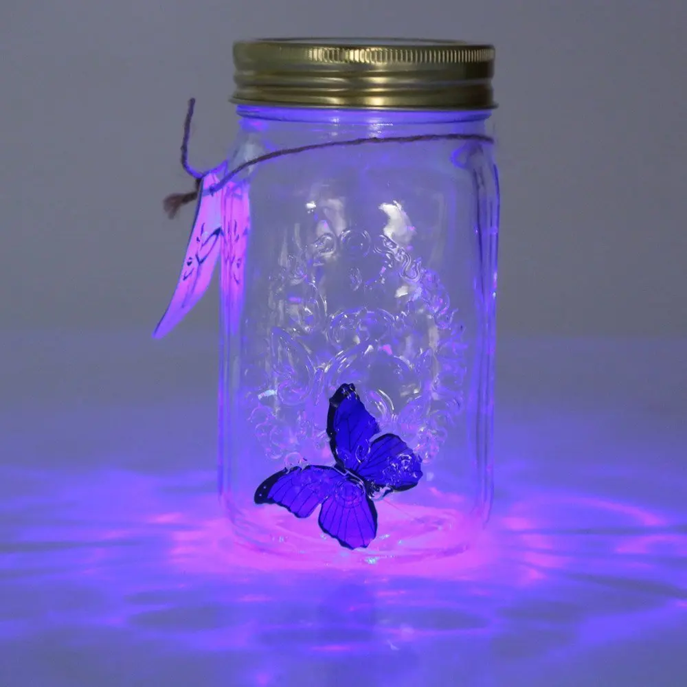 Novost Metulj Svetlobo Jar LED Romantično Gospodinjski Praznik, Rojstni dan Otrok, Darila, Steklo Dekoracijo Simulacije Metulj Svetlobo