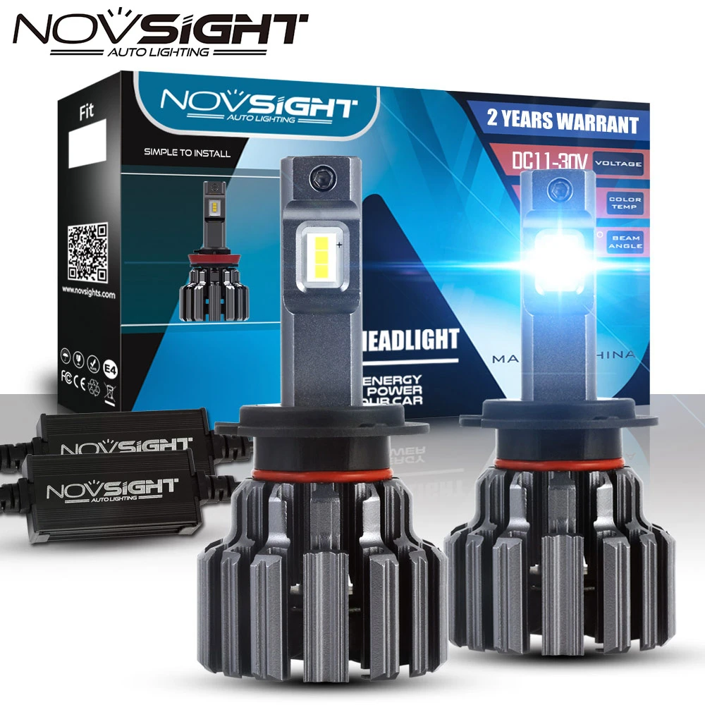 NOVSIGHT H7 LED Avtomobilski Žarometi Žarnice H4 Hi/Lo H11 9005 9006 90W 14400LM Dekoder LED Auto Žaromet 6000K 12V Sprednje Luči za Meglo Žarnica