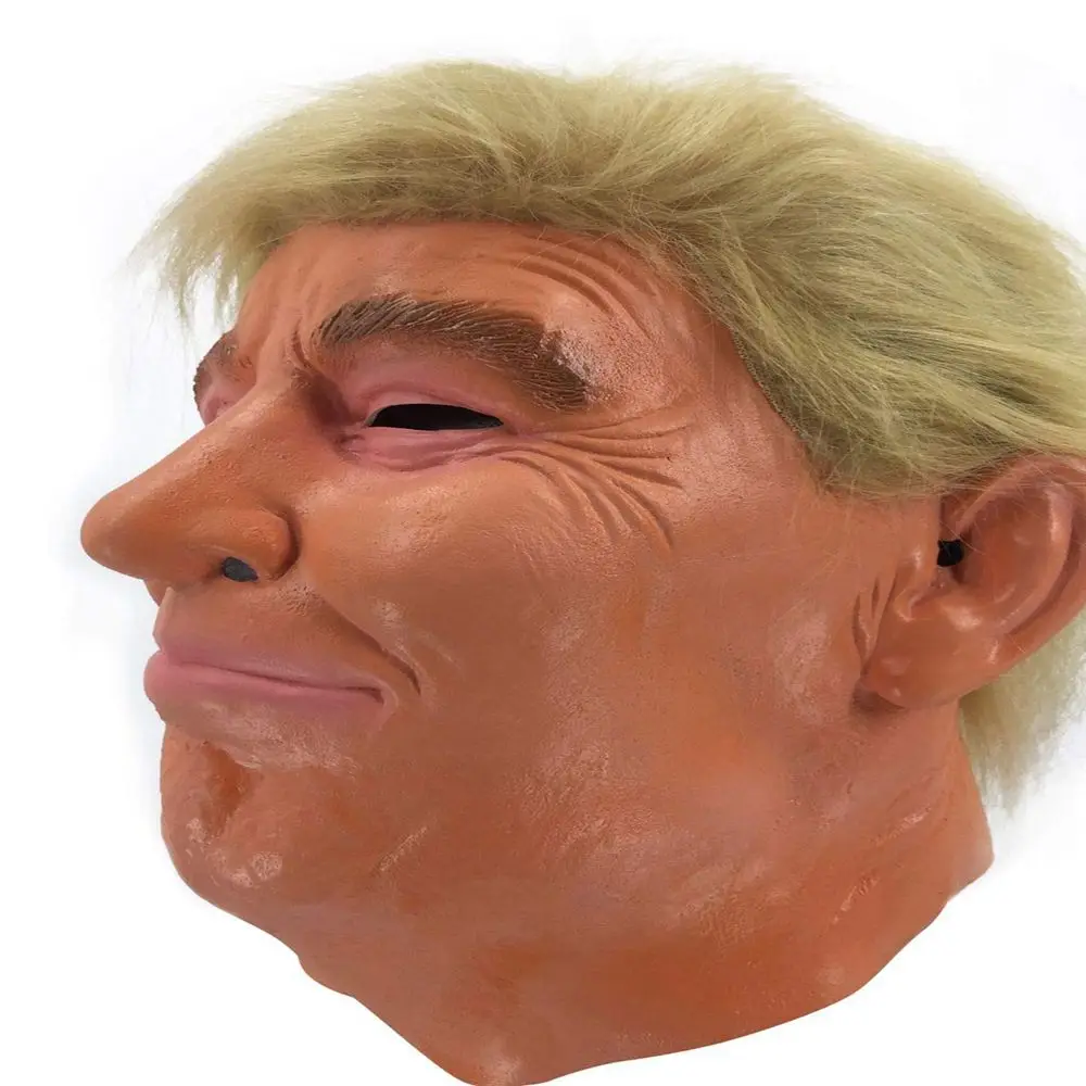 Noč čarovnic Deluxe Predsednik Latex Polno Glavo Donald Adut Masko za Lase Oranžna Najboljša izbira za vsako Stranko,