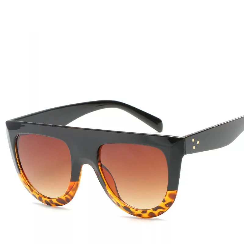 Oblikovalec Oversize sončna Očala za Ženske in Moške Amber Ženska Moda Poceni sončna Očala z ohišjem, ki je Črna Big Jasno Očala