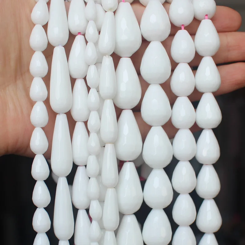 Obrazi belega porcelana agates WaterDrop kroglice ,DIY Nakit, zaradi Česar ! Nudimo mešani trgovini za vse elemente !