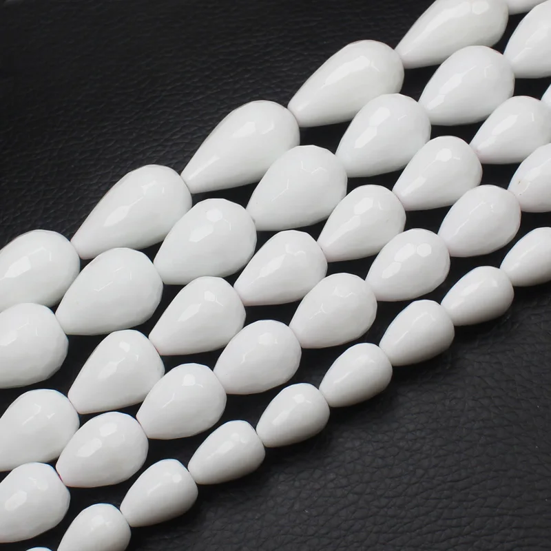 Obrazi belega porcelana agates WaterDrop kroglice ,DIY Nakit, zaradi Česar ! Nudimo mešani trgovini za vse elemente !