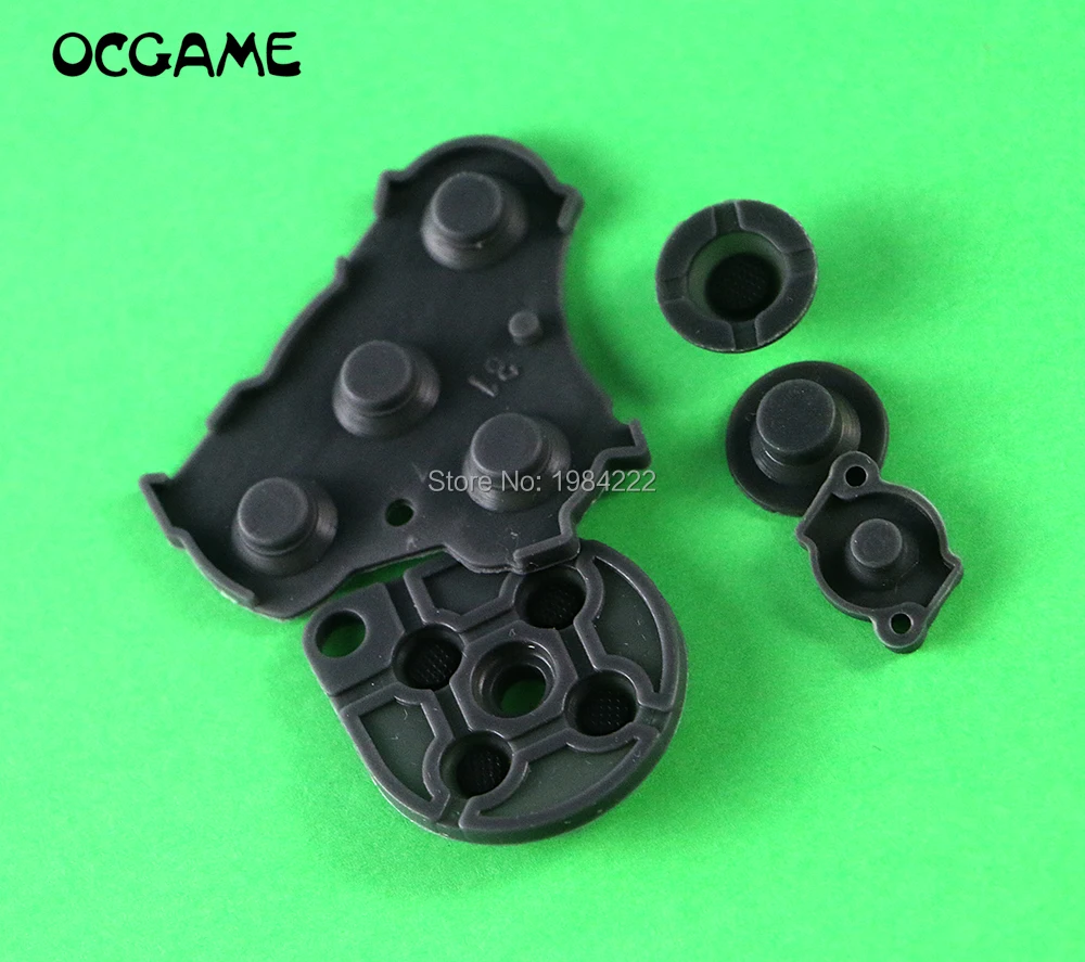 OCGAME 10sets/veliko Črno Visoke kakovosti Za Nintendo GameCube NGC Krmilnik Prevodni gumijasti Silikon Gumb Pad Zamenjave