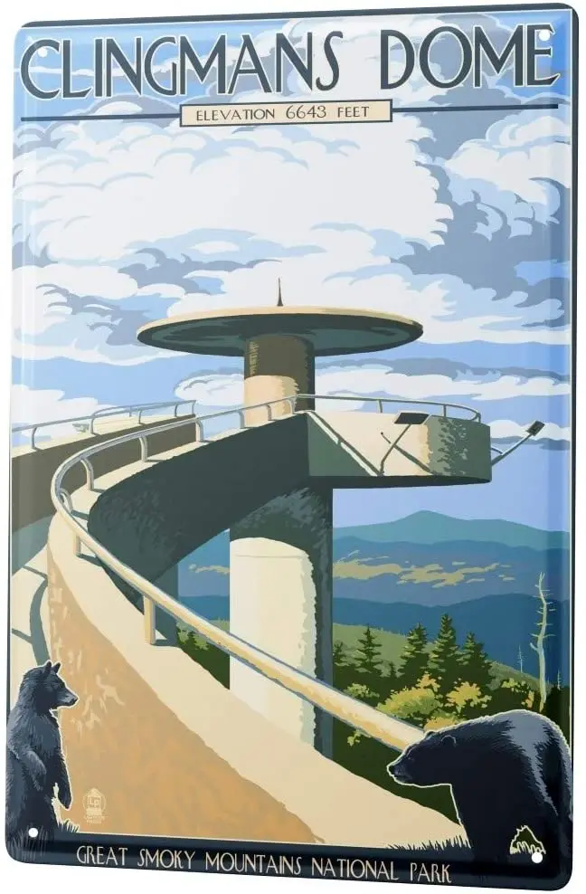 OD leta 2004 Tin Prijavite Kovinsko Ploščo, Dekorativni Prijavite Doma Dekor Plošč Počitniška Potovanja Agencija Smoky Mountains