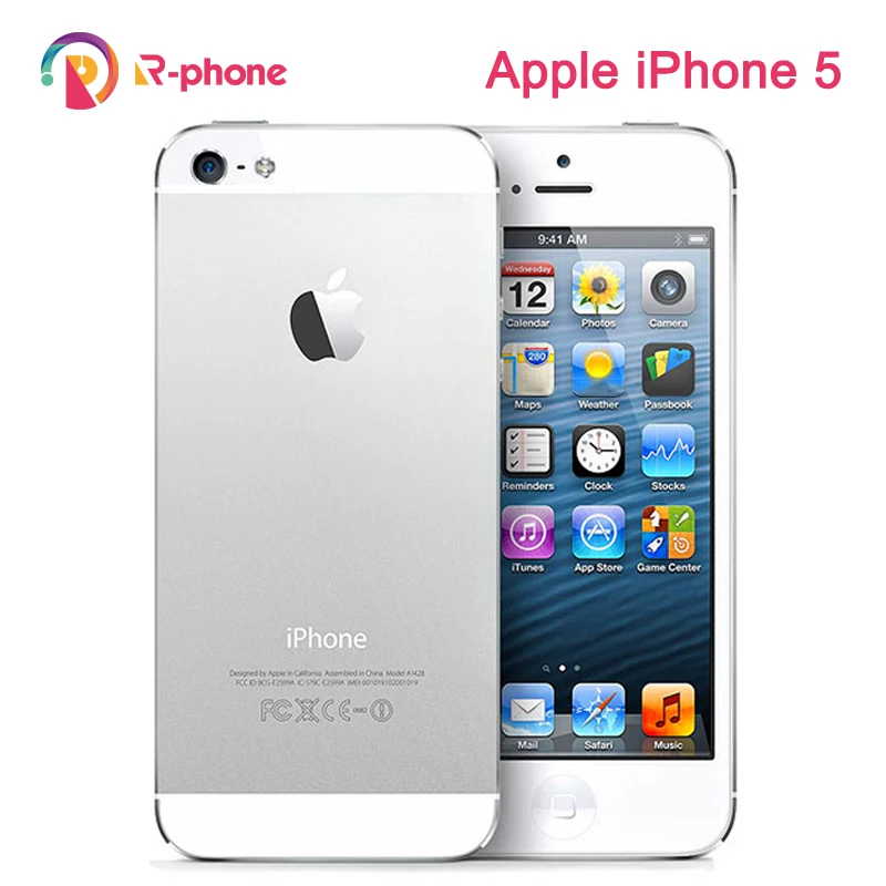Odklenjena Original Apple iPhone 5 GSM, 3G Mobilni Telefon 16GB 32GB 64GB ROM Wifi 8MP 4.0