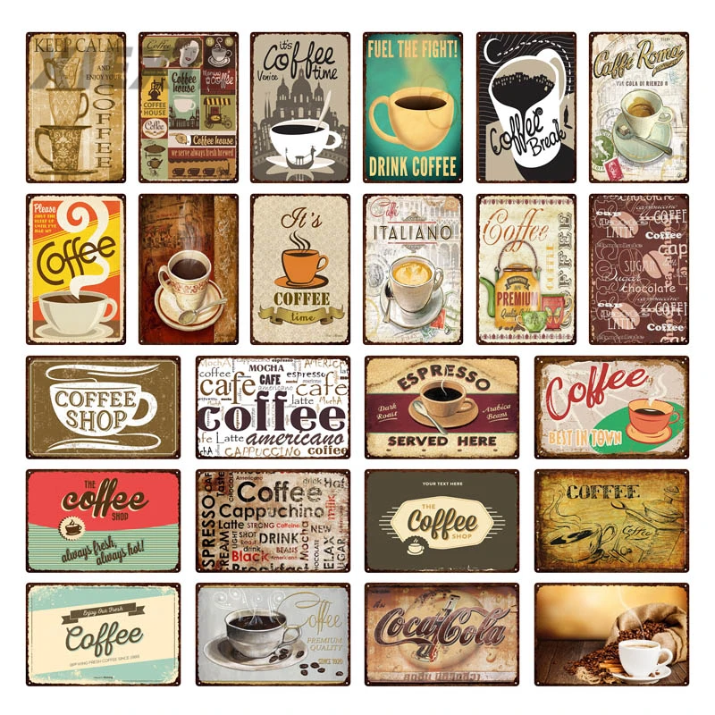 Odmor Za Kavo Prosti Čas Kovinski Plakat Retro Tin Znaki Plakat Ploščo Slikarstvo Visi Zid Dekor Cafe Soba Dekoracijo Doma