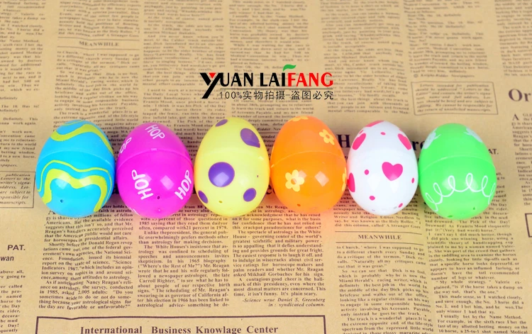 Odpiranje Velikonočna jajca žogo barve Easter egg shell twist votlih igra žogo 4.3*5.8 cm