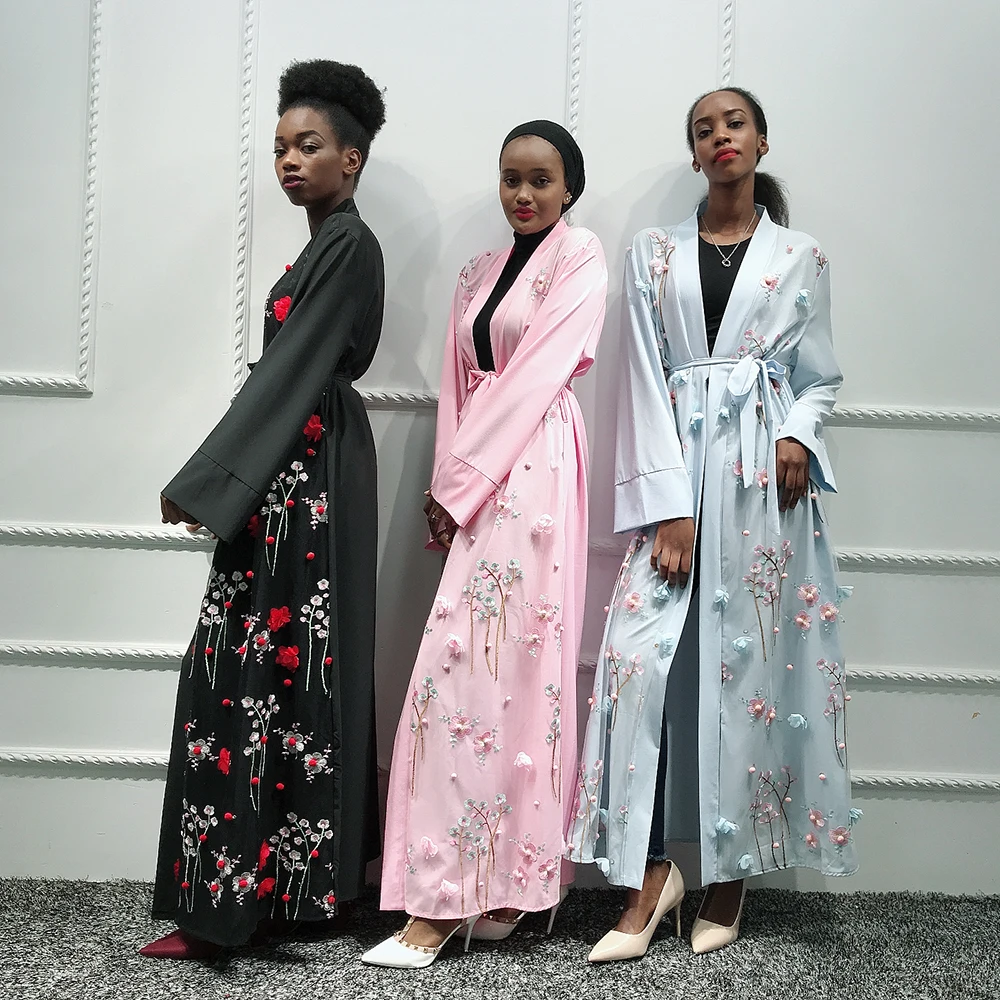 Odprite Abaya Kimono Turški Hidžab Muslimansko Obleko Afriške Obleke Abayas Za Ženske Caftan Dubaj Tam Kaftan Islam Oblačila Haljo Musulmane
