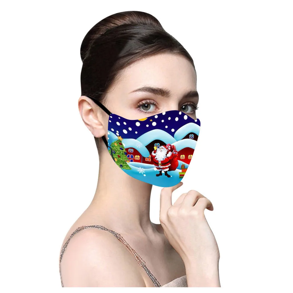 Odrasli Božič Masko Unisex Zaščito Masko Za Obraz Toplo Windproof Pokrivajo Usta, Obraz Masko Za Ženske