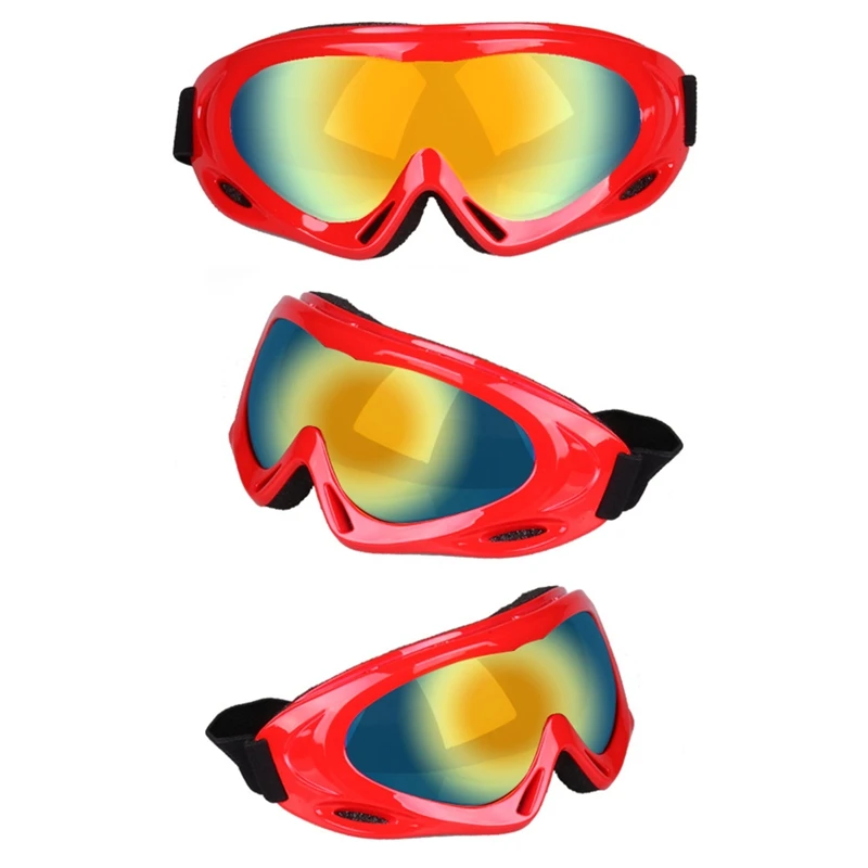 Odrasli Otroci Kolesarska Očala Eno Plast Windproof Smučarska Očala Anti-fog Zaščito pred UV žarki, Pozimi na Prostem Sneg Športnih Očal