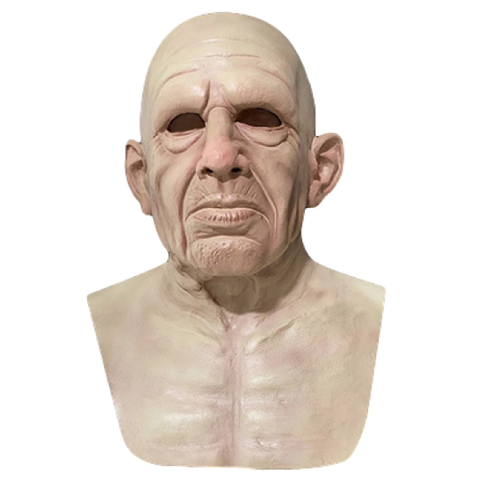 Odraslih Smešno Masko starec, Cosplay Praktična Šala za Stranko Halloween Silikonski Grozo Potegavščina Igrače Ljudje se Soočajo s Simulacijo Masko 40a