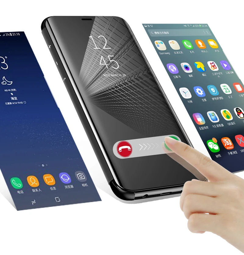 Ogledalo Flip Primeru Za Huawei P Smart Z Y9 Y6 Y7 Y5 Prime 2019 NOVA 5i 5Pro 4 4E 3 3i 3E Telefon Primeru Zajema Capa Coque