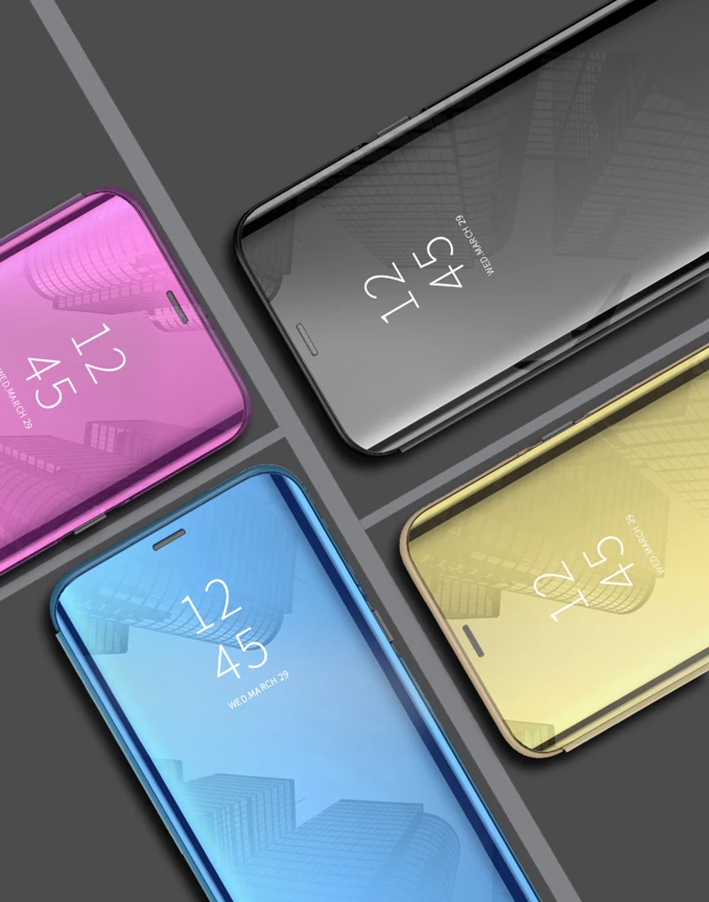 Ogledalo Flip Primeru Za Huawei P Smart Z Y9 Y6 Y7 Y5 Prime 2019 NOVA 5i 5Pro 4 4E 3 3i 3E Telefon Primeru Zajema Capa Coque