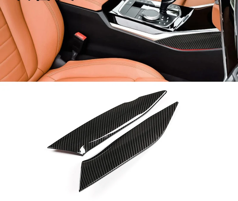 Ogljikov Videz Prestavna Plošča Dekorativni Pokrov Trim Za BMW Serije 3 G20 G28 2020 Notranjosti sredinski Konzoli, Stran Trakovi Accessorie