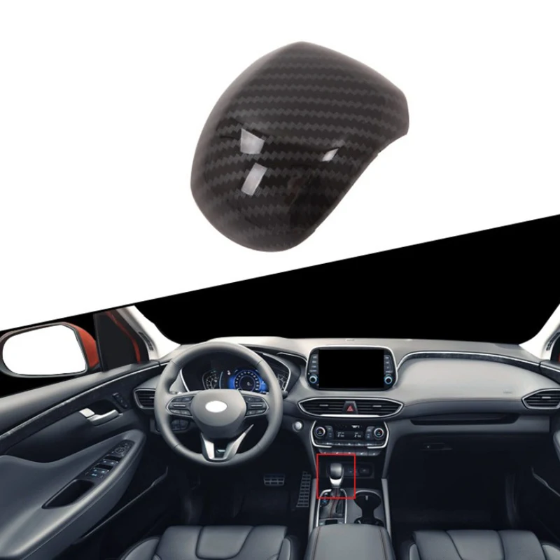 Ogljikovih Vlaken Avto Prestavna Ročica Glavo Kritje Trim Okvir Nalepke Notranja Oprema za Hyundai Santa Fe 2019 2020,ABS