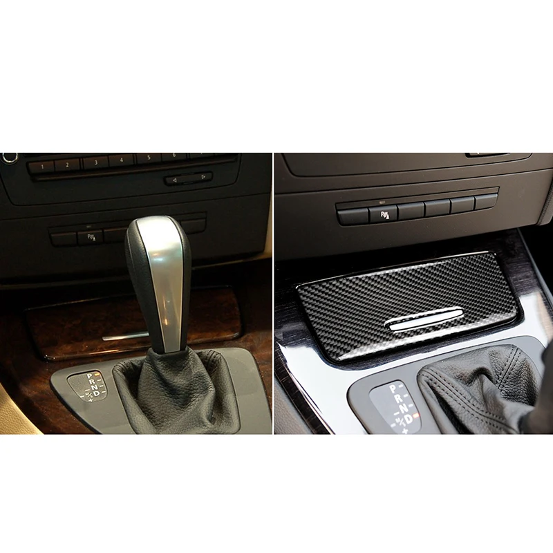 Ogljikovih Vlaken nalepki Notranjosti Avtomobila Škatla za Shranjevanje Plošča Trim Kritje nalepke Za BMW E90 E92 E93 2005-2012 serije 3 Pribor