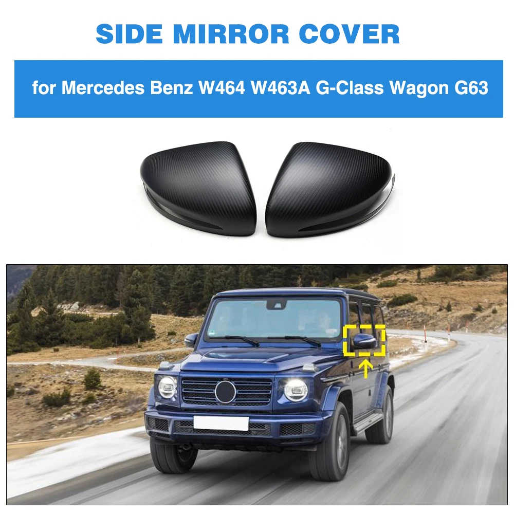 Ogljikovih Vlaken Rearview Mirror, Prevleke za Mercedes-Benz G Razred W464 G500 G65 AMG 2019 Avto Strani Ogledalo Kape Dodaj Na