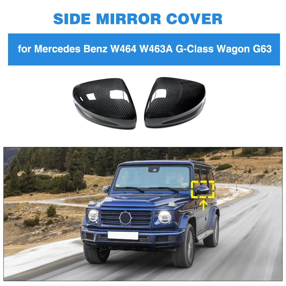 Ogljikovih Vlaken Rearview Mirror, Prevleke za Mercedes-Benz G Razred W464 G500 G65 AMG 2019 Avto Strani Ogledalo Kape Dodaj Na