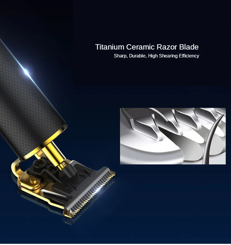 Ogljikovih Vlaken Teksturo T-Outliner Okostje Težka Nasilen Akumulatorski Brivnik za Polnjenje Brezžično Hair Trimmer 0 mm Baldheaded T Rezilo