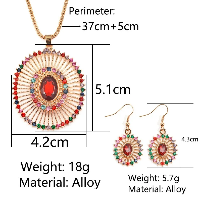 Ogrlica, uhani nakit set za ženske indijski nastavite retro nakit ženske maroko poročni uhani