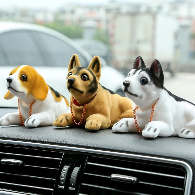 OHANEE luksuzni površno pes za avto omaments od Ovčar tresenje glave igrača usky beagle avto dekoracijo avtomobilski pribor