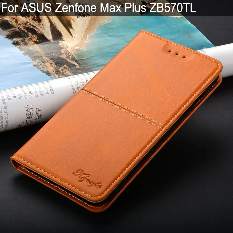 Ohišje za ASUS Zenfone Max Plus M1 ZB570TL X018D coque luxury Letnik Usnje telefon primeru pokrovček s stojalom Reža za Kartico funda