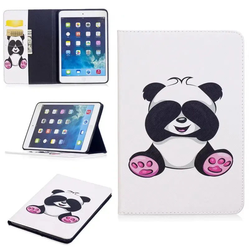 Ohišje Za iPad Zraka Air 2 Za IPad 2017 9.7 palčni Panda drevo Slikarstvo Serije z Auto bujenje/Sleep Funkcija Stojalo Smart Cover