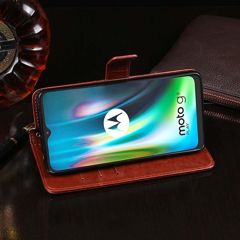 Ohišje Za Motorola Moto G9 Kritje Luksuznega Usnja Primeru Telefon Za Motorola Moto G9 Igrajo Zaščitna Flip Primeru Denarnice Primeru